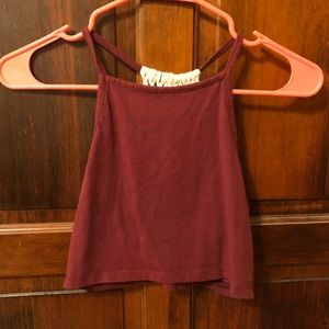 Red crop top from Zumiez